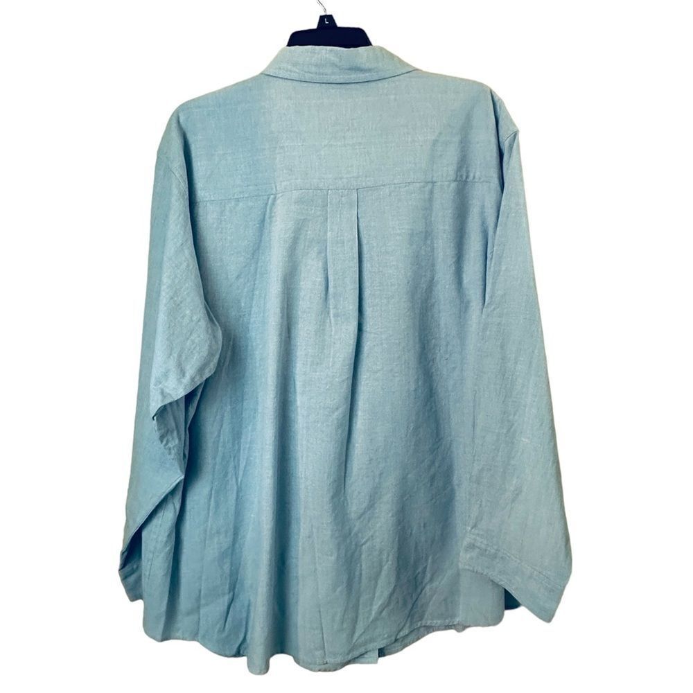 Vintage Patchwork Blue Button-Downshirt Size 22w - image 7